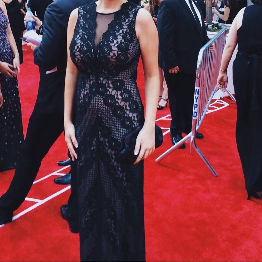 Night Way Collections Black Lace Maxi Dress (formal/prom dress)